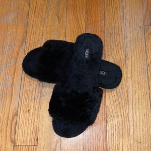 Women's UGG Brand Cozette Slide Black Cozy Shoes Slipper Sandals